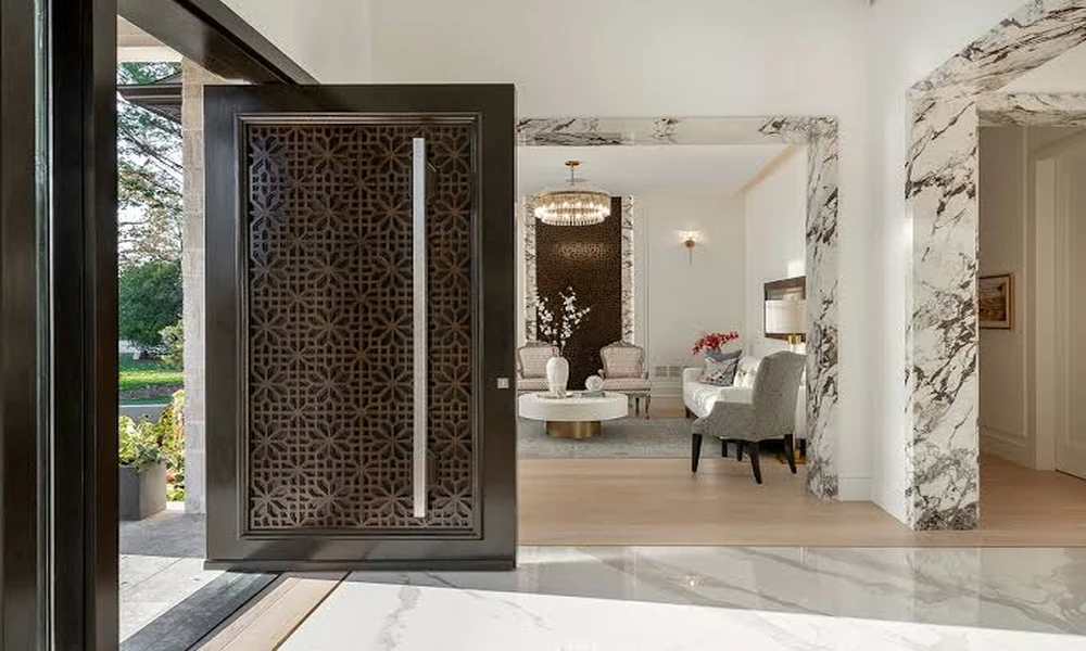 Traditional Details Meet Contemporary Living with Luxury Custom Doors by Clark Hall